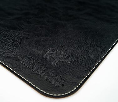 Набір столових серветок BEEFSTONE® 6 шт. з PU шкіри, двосторонні, водонепроникні, миючіся, з ефектом шкіри, 44 x 34 см (Чорно-коричневий/Бежевий)