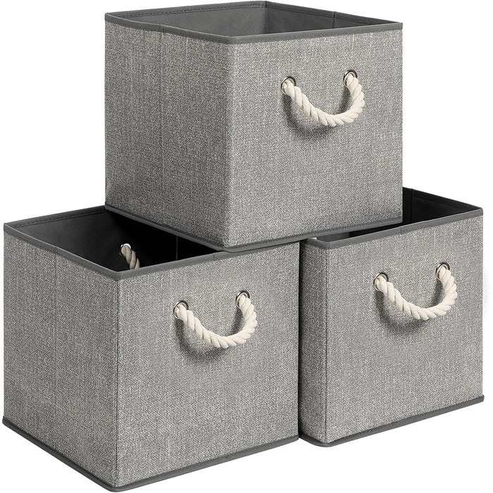 Коробки для зберігання, набір з 3 шт. , 30x30x30 см, сірі