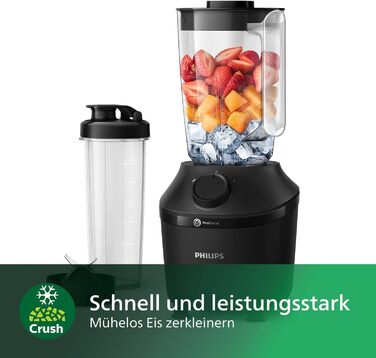 Блендер Philips HR2041/41 450 Вт, ProBlend, 1,9 л, пластикова чаша, з пляшкою, чорний