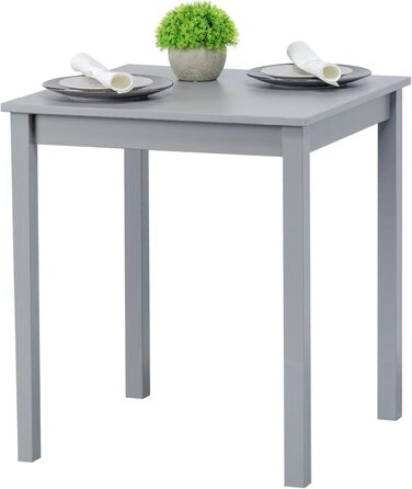 Скандинавський стіл Hagge Home 68x68 см сірого кольору - обідній, кухонний, письмовий, для home office та дитячої кімнати