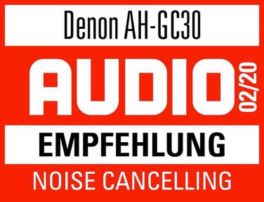 Бездротові накладні навушники Denon AH-GC30, ANC, Bluetooth, Hi-Res, мікрофон, 20 годин акумулятора, чорний