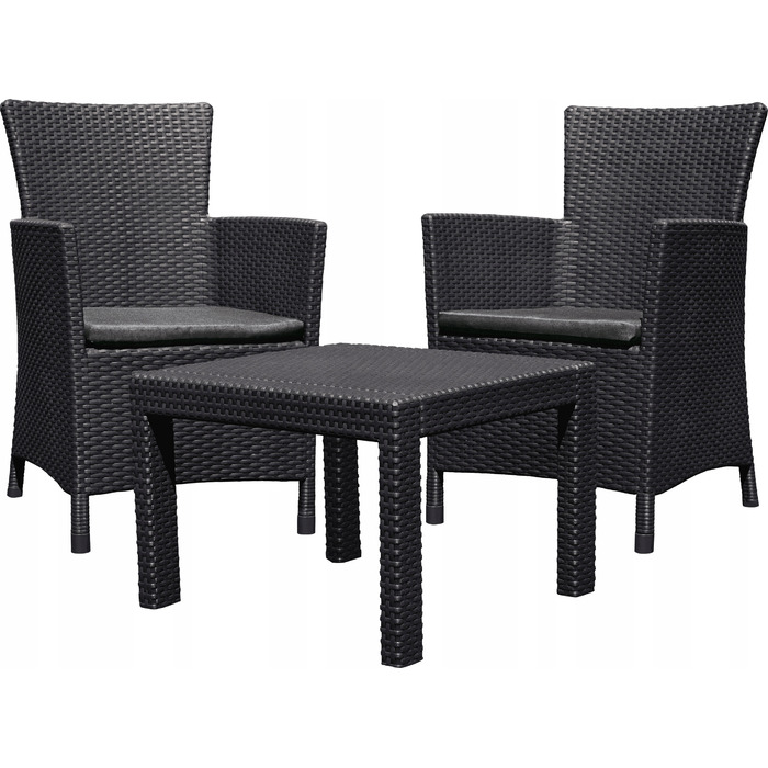 Комплект садових меблів Keter із пластику, сірий, 3 предмети