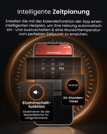 Електричний масляний радіатор Pro Breeze OmniWarm 2500W з 11 секціями - енергоефективний обігрівач з термостатом, таймером та сенсорним дисплеєм