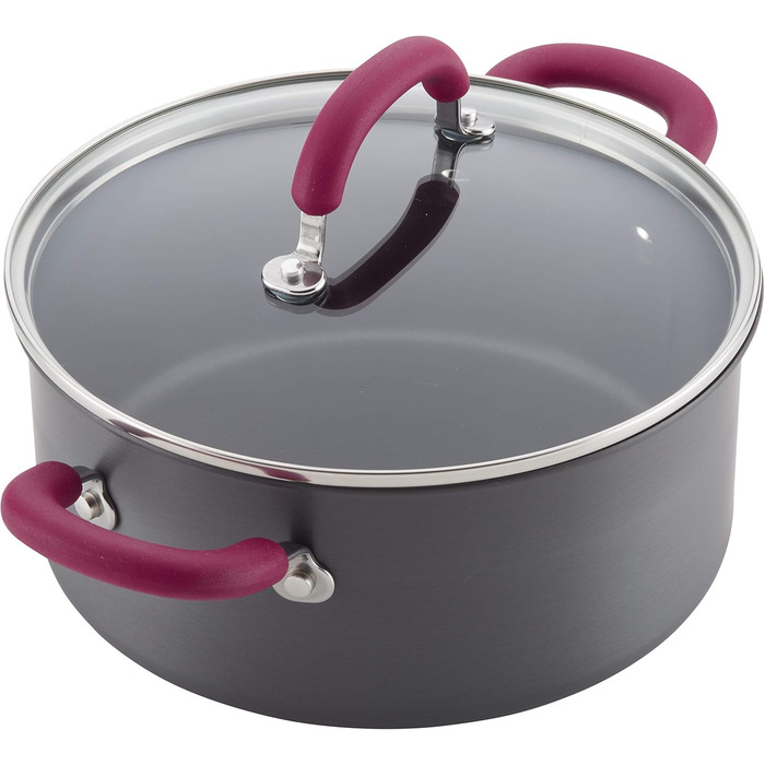 Набір посуду Rachael Ray, 11 предметів, з антипригарним покриттям, з хард-анодованого алюмінію (сірий)