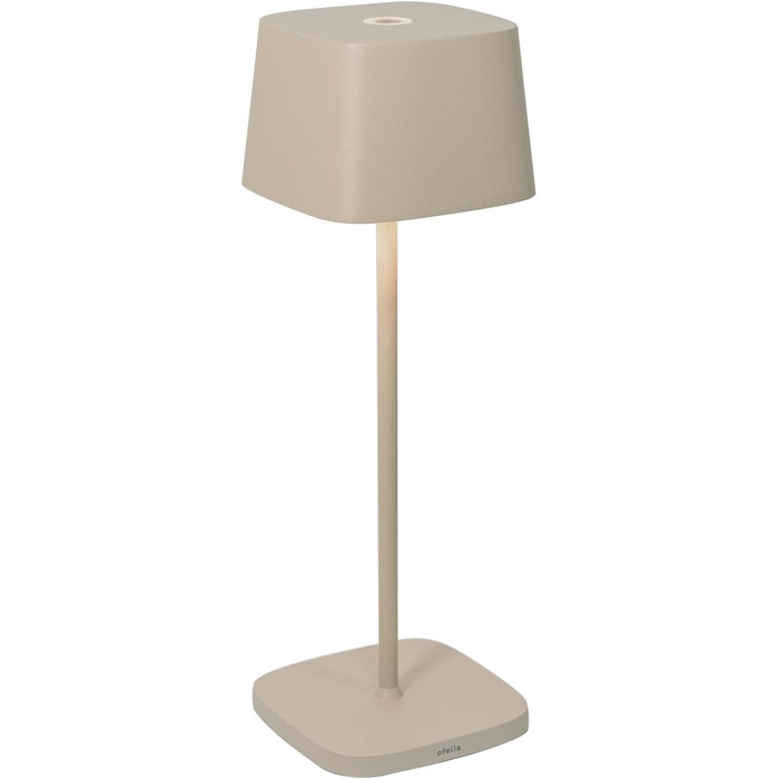 Zafferano Ofelia: Бездротова настільна лампа з сенсорним керуванням, для дому та саду, диммер, 2200-3000K, 29 см, пісочний колір
