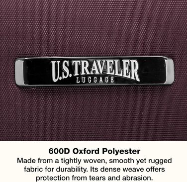 Чемодан U.S. Traveler Anzio Softside Розширюваний Spinner, 22 дюйми, блакитно-зелений