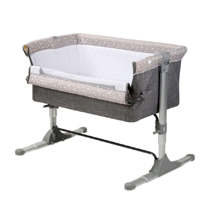 Lorelli Sleep and Care Дитяча колиска-ліжко, складана, Cododo з кишенею/матрацом, сіра, 1 шт.