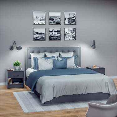 Тумбочка кіль антрацит 41x39x28см