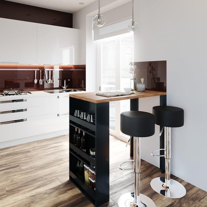 Набір барний стіл і табурети Vicco Bartisch-Set, 117 x 57 см, дуб