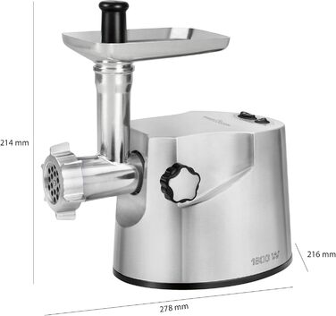 Електрична м'ясоподрібнювач Profi Cook PC-FW 1060, 1000W: для м'яса, ковбас та фаршу