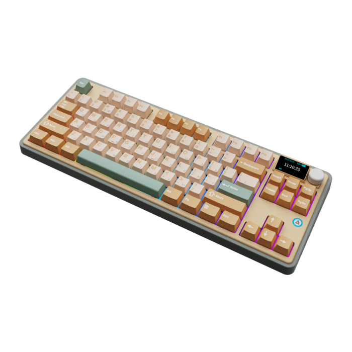 Бездротова механічна клавіатура Ajazz AK870 Jasmine Switch - Yellow (AK870-JS-YWG)