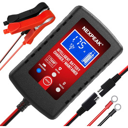 Зарядний пристрій для акумулятора Nexpeak NC175: 6V/12V, 1.75A, Smart, для автомобілів