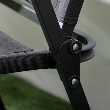 Кемпінгові стільці, 2 шт., пляжні, складні, сталевий каркас, 