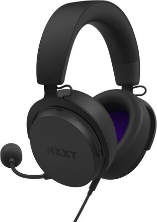 Релейна гарнітура NZXT - Hi-Res Audio, DTSX, легка, знімний мікрофон, чорний, ігри на ПК