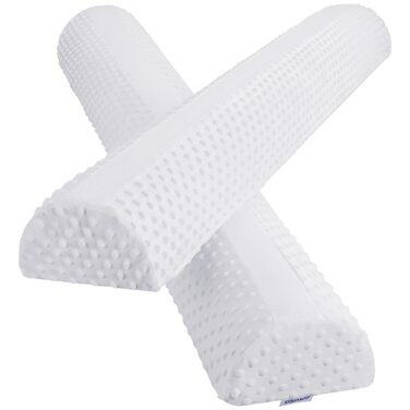 Бортик для ліжка дитячий захисний (2 шт, білий) - запобігає випаданню, знімний чохол, для немовлят та дорослих