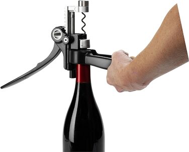 Набір викруток для вина Le Creuset з різаком для ковпачків, чорний/сріблястий, метал