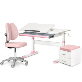 Комплект (L) Evo-Kids TH-310 Pink (парта + крісло + тумба) (арт. TH-310 + Y-412 Lite + BD C3_PINK)