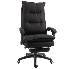 Vinsetto Office Chair with Massage Function, Ergonomic Desk Chair with Recline and Swivel Features, and Footrest, Black