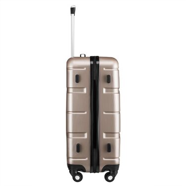 Набір валіз Zelsius 4 шт. з ABS, з кодовим замком, 4 колеса, внутрішній роздільник | Набір валіз з твердим корпусом, велика валіза, набір багажу, ручна валіза (шампань, 3 шт.)