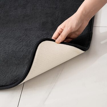 Однотонний килимок для ванної MIULEE килимок для ванної з ефектом пам'яті Килимок для ванної килимок для душу Килимок для ванної килимок для душу декоративний килимок нековзний килимок для ванної вітальні 70x120 см (60x90 см, темно-сірий)