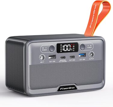 Портативна електростанція 89.6Wh LiFePO4 з акумулятором 100W (200W пік) та DC/USB/LED виходами, 12V прикурювачем для кемпінгу, подорожей та активного відпочинку