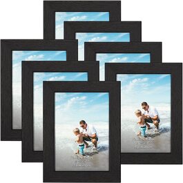 Рамка для фотографій PETAFLOP 13x18 см зі скляною панеллю, набір з 7 рамок для фотографій, чорна настінна і настільна рамка для фотографій, фоторамка для сну