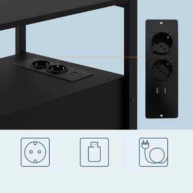 Relaxdays Додатковий столик з розетками