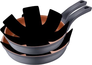 Набір сковорідок San Ignacio Bronze, 2 шт., 28 x 28 x 4,5 см, з антипригарним покриттям, з алюмінію, для всіх типів плит