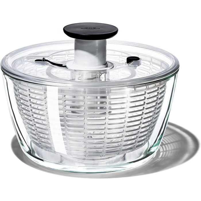 OXO Good Grips Салатниця-швидкосушарка з ситом та кришкою, зелена – для сушіння салату