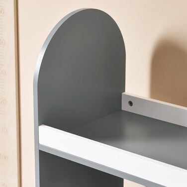 Дитяча шафа SoBuy з 3 гачками, шафа для одягу в дитячу кімнату, шафа для іграшок з ящиками, полиця, сірий, 97x108x35 см, KMB40-HG