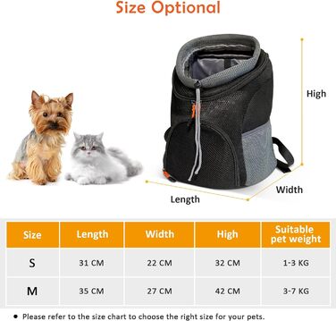 Рюкзак для собак ALLSOPETS, рюкзак для домашніх тварин з ременем безпеки, зручний і дихаючий, ідеально підходить для подорожей і походів (чорний)