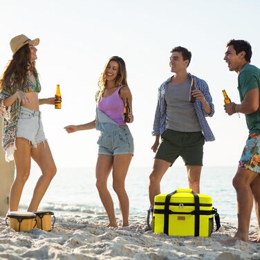 Термосумка-холодильник Lifewit 30л для пікніка та їжі, зелений (50 банок, складана, ізольована)