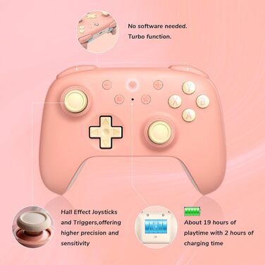 8BitDo Ultimate 2C Wireless Controller: Бездротовий контролер для PC та Android, 1000Hz, Hall-ефекти, Turbofunktion (Піч)