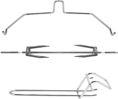 TurboTronic Цифровий конвекційний духовий шафа XXL 32 літри з поворотним шампуром для курки 5-в-1, міні-духовка, сушарка та фритюрниця Airfryer від 25°C, сріблястий