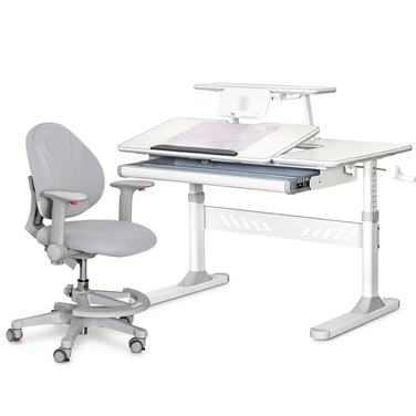 Комплект стіл Evo-Kids TH-320 Grey + крісло Evo-kids Mio G (арт. TH-320 W/G + Y-407 G)