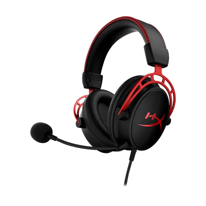 Ігрова гарнітура HyperX Cloud Alpha 2021, чорно-червона, з мікрофоном, 50 мм драйвери, USB, для PC/PS5/PS4/Xbox/Switch
