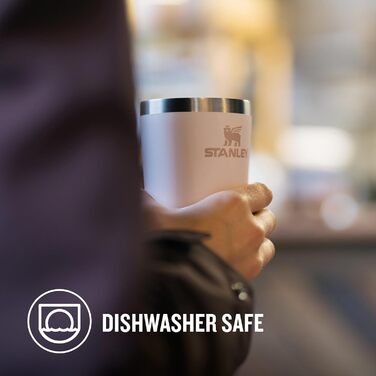 Термокружка Stanley Cafe 0.35L: 4 години гаряче, 5 годин холодне - нержавіюча сталь, для кави з собою, чорна