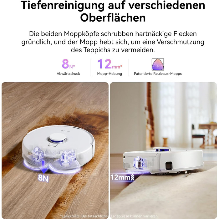 Робот-пилосос NARWAL Freo Z10 з функцією миття підлоги, 15000 Па, гаряча вода 75°C, автопорожнення, уникнення перешкод, антизаплутування для шерсті тварин