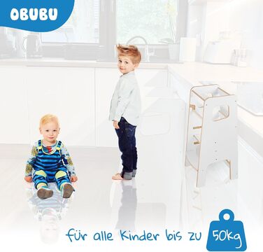 Дитячий навчальний стільчик Монтессорі з перекладиною – білий кухонний помічник, підставка для малюків, безпечний та надійний, з фіксатором, регульована висота, улюблець батьків, сучасний та стійкий, модель 4 - Білий (модель 3 - Білий)