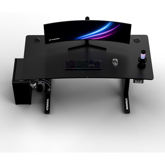 ULTRADESK Стіл для роботи та ігор, регулювання висоти, електричний, 140x68 см, чорний