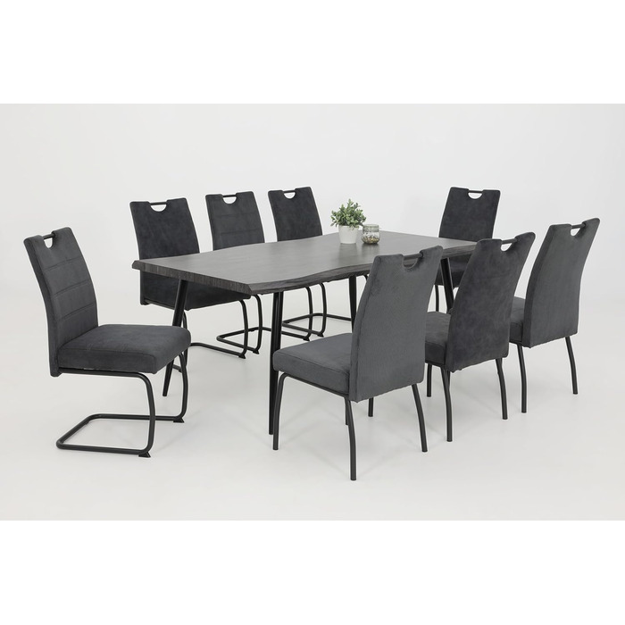 Обідній стіл Hela Gabi з імітацією текстури дерева, квадратний, 180x100 см, акція (акція)