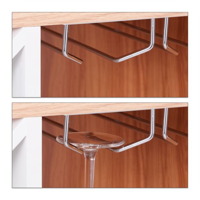 Великий винний стеллаж Relaxdays з тримачами для келихів