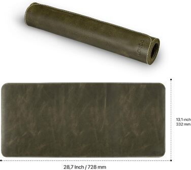Килимок для миші Londo Echtleder з натуральної шкіри, великий розмір, зелений