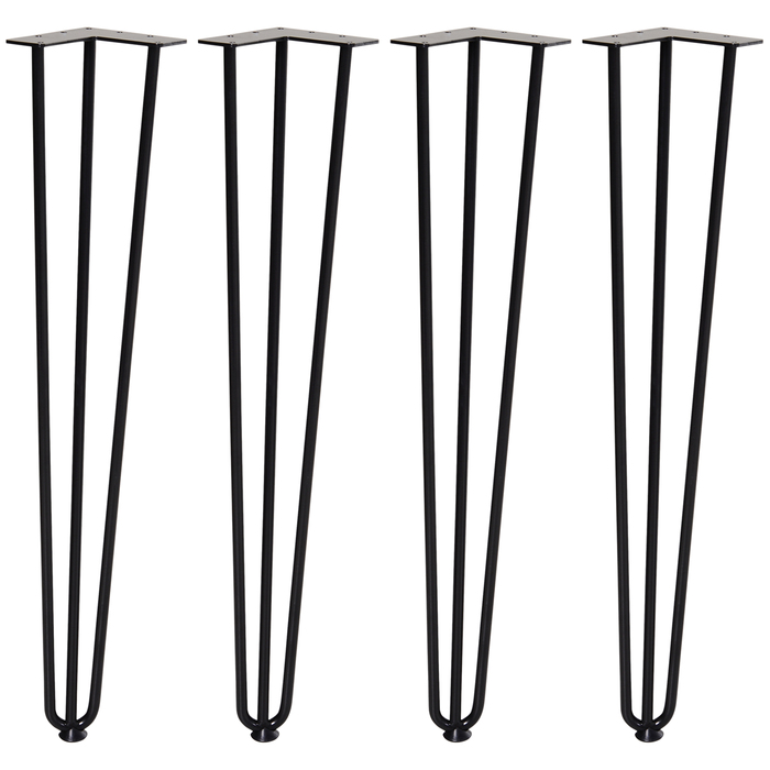 Набір ніжок для столу, 4 ніжки зі сталі, у формі виделки, витримує навантаження до 40 кг, чорного кольору