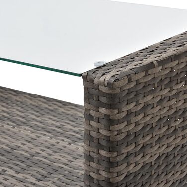 Набір садово-розсудних меблів SVITA Roma з ротангу (софа, крісло, стіл) - коричневий