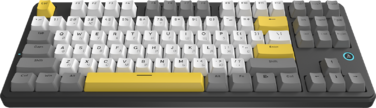 Дротова механічна клавіатура Ajazz AK870 V2 Flying Fish switches Black Grey Yellow (AK870-V2-FF-BGY)