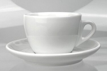 Чашка для італійського капучіно Moka Consorten Верона / Об'єм (до верхнього краю) 180 мл білий / ручної роботи / 6 чашок