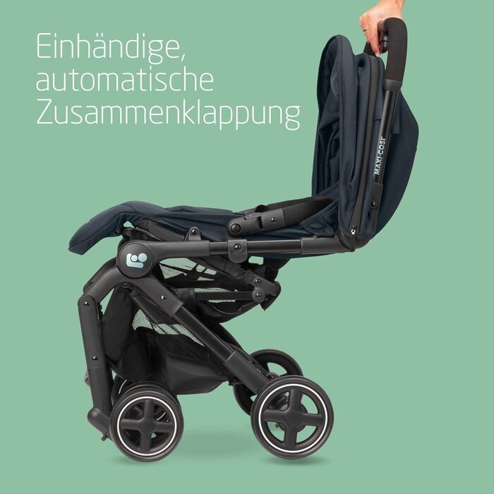 Дитяча коляска Maxi-Cosi Lara2 Essential Graphite, 0-4 роки, до 22 кг, легка та компактна, 3 положення для сну, включаючи повністю горизонтальне, складна, з ременем безпеки