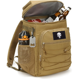 Тактичний холодильний рюкзак 25L – ізольований, водовідштовхуючий, міцний. Ідеальний для роботи, відпочинку, кемпінгу та піших прогулянок (Колір: Коричневий)