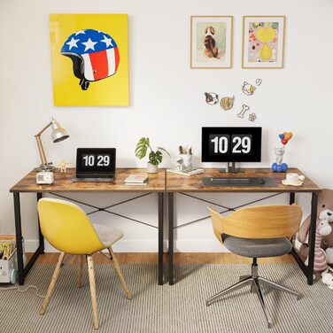 Комп'ютерний стіл CubiCubi 100x48x75 см, білий, для офісу/дому, промисловий дизайн, металевий каркас